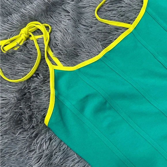 Fashion, nova curves, turquoise, mini dress, size large - Picture 3 of 5